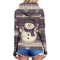 thumbnail image 4 of Womens Tops Christmas Hooded Sweatshirt Printed Long Sleeved Casual Pullover Sweatshirt,Tops for Women Purple M, 4 of 6