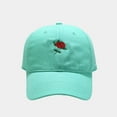 thumbnail image 3 of Womens Hat Fashion Embroidered Rose Baseball Cap Soft Top Adjustable Unisex Dad Hat For Casual Streetwear Style, 3 of 3