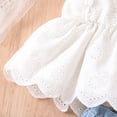 thumbnail image 6 of Siilsaa Girls Gymnastics Outfit Girls Summer T-Shirt and Shorts Set with Side Pockets White,9M, 6 of 7