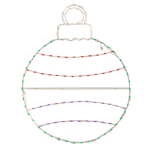 Holidynamics LED Outdoor Metal Frame 48in Ornament with Stripes Christmas Display