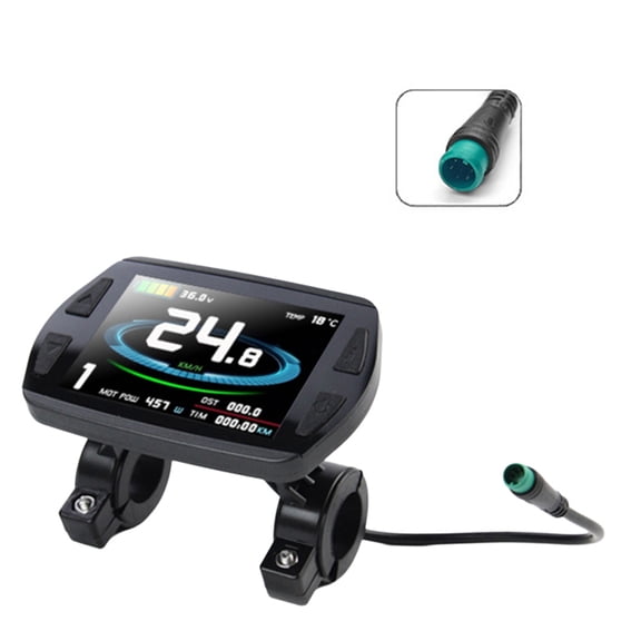 KT-8YU KT Electric Bike Color LCD Display Meter 24V 36V 48V Waterproof Connection Ebike Intelligent Display