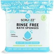 Triumph Hosiery Scrubzz Rinse-Free Bath Sponges - Disposable Bathing S