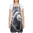 thumbnail image 2 of Fuzoiu Heart Illustration Print Waterproof Apron, Kitchen Apron for Women Men Chef, Apron for Christmas Dinner Party Cooking Baking Crafting House Cleaning Kitchen, 2 of 7