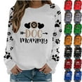 thumbnail image 4 of Cute Crew Neck Sweatshirts for Women Spring Fall Fashion Long Sleeve Graphic Print Pullover Tops Casual Workout Shirts(Yellow,XL), 4 of 4