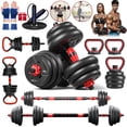 thumbnail image 1 of Mancuernas para ejercicios, Juego de mancuernas ajustables, 15KG, Mancuernas para hombres, Mancuernas para mujeres, Se pueden usar como Barbells, Kettlebells, Push-up Racks, 1 of 6