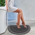 thumbnail image 5 of Anuirheih Half Round Bath Mat Non-Slip Bathroom Rugs Absorbent Quick Dry Rubber Shower Rug for Bathtub Shower Room(35.5x23.7''), 5 of 6