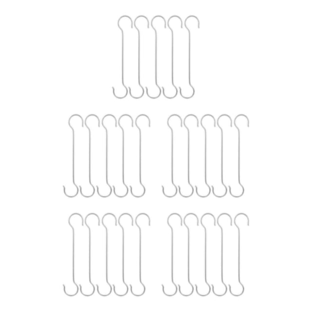 Ruiboury 5pieces en Forme de Crochets en Acier Inoxydable Crochets Métalliques pour une Large Application Robuste et Durable Pratique et Pratique 40cm S Crochet 5Set