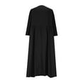 thumbnail image 7 of Fewfanhot Fall Dresses for Women A Line Summer Dress V Neck Casual Loose Tiered Long Dresses with Pockets, 7 of 7