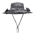 thumbnail image 3 of Sombrero de enfriamiento del ventilador Sombreros de vaquero ajustables transpirables recargables de ala ancha Sombrero para el sol tinta gris oscuro, 3 of 8