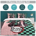 thumbnail image 5 of Demon Slayer: Kimetsu No Yaiba Bed Duvet Cover Microfiber Bedding Sets 3D Printed Lightweight 3 Piece Comforter Sets, 1 Duvet Cover And 2 Pillow Shams for Kids Boys Girls 79"x90", 5 of 7