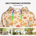 thumbnail image 4 of Salouo Autumn Mushrooms Pattern Hoodie Sweatshirts for Women, Autumn Pullover Hoodie Workout Sweat Women's Long Sleeve Preppy Sweatshirts-X-Large, 4 of 7