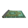 thumbnail image 2 of Ahgly Company Indoor Square Persian Turquoise Blue Traditional Area Rugs, 4' Square, 2 of 4