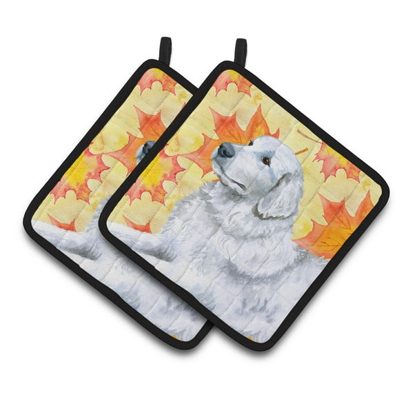 Caroline's Treasures Maremma Sheepdog Fall Pair of Pot Holders