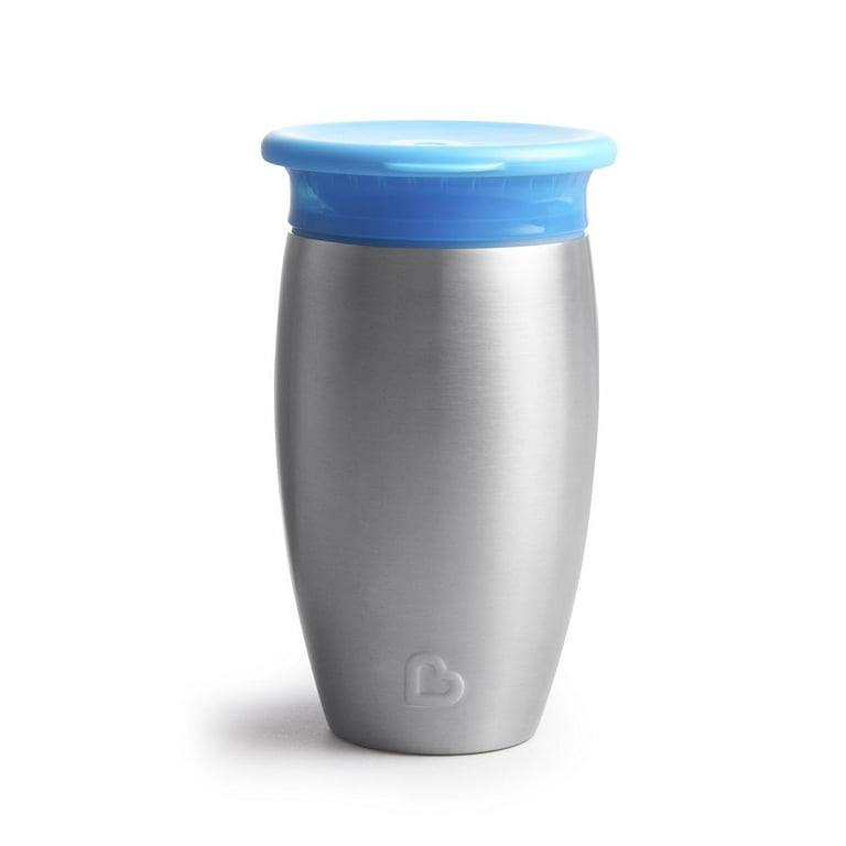 Munchkin Miracle Stainless Steel 360 Sippy Cup, Blue, 10 oz