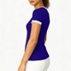 thumbnail image 4 of Camisas de Manga Corta para las Mujeres Blusas Casuales Cuello en V Color Sólido Plisado Primavera, 4 of 6