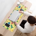 thumbnail image 3 of Long Mouse Pads for Desk,Yellow Cartoon Dinosaurs Geometric Shapes Desk Mats on Top Of Desks, Desk Mouse Pad Extra Large with 3mm Non-Slip Base and Stitched Edge for Gaming,Work,Home 31.5"x11.8", 3 of 5