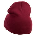 thumbnail image 2 of Stay Wild Embroidered 8 inch Acrylic Short Blank Beanie - Maroon OSFM, 2 of 5