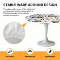 thumbnail image 2 of Elastic Fitted Round Tablecloth, Cartoon Tractor Waterproof Stretch Table Cover for 45"-54" Tables, Cute Grey Digger Shovel Truck Washable Outdoor Tablecloths for Patio, Picnic, Camping, 2 of 9