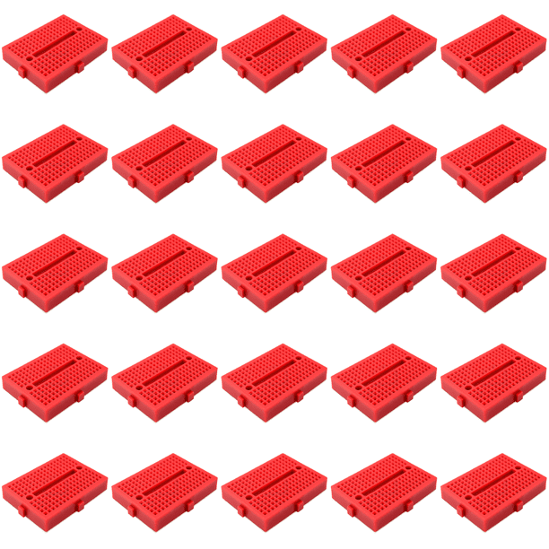 SYB-170 Mini placa pruebas 35x47 mm sin soldadura para kit bricolaje () Rojo