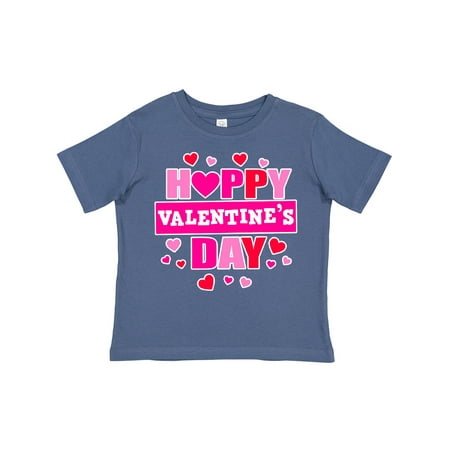 

Inktastic Happy Valentine s Day with Hearts Gift Toddler Boy or Toddler Girl T-Shirt