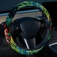 thumbnail image 2 of Tropical Plants 14.5 Inch Printing PVC Leather Car Wheel Cover Steering Wheel Covers Auto Accessories, 2 of 6