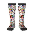 thumbnail image 2 of Picia Women Crew Soft Moisture-wicking Socks Mexican Bright Style Pattern Design Cotton Socks, One Size fit All, 2 of 9