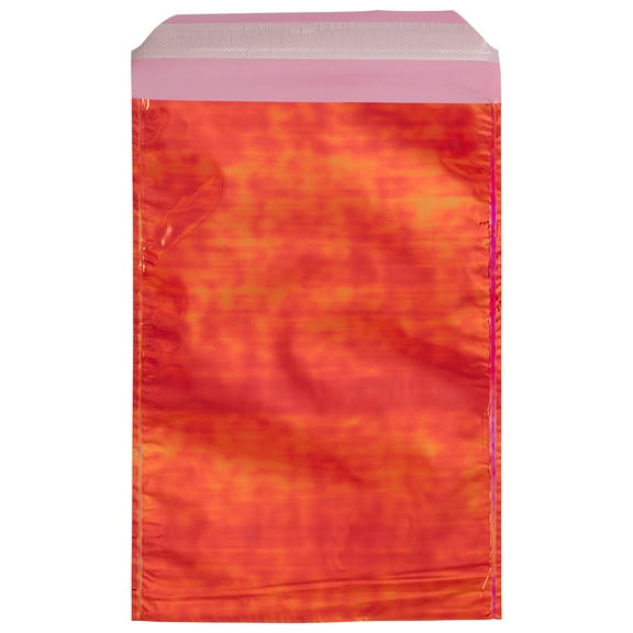 JAM Paper 5 1/4 x 8 Foil Envelopes, 25/Pack, Red Iridescent, Peel & Seal