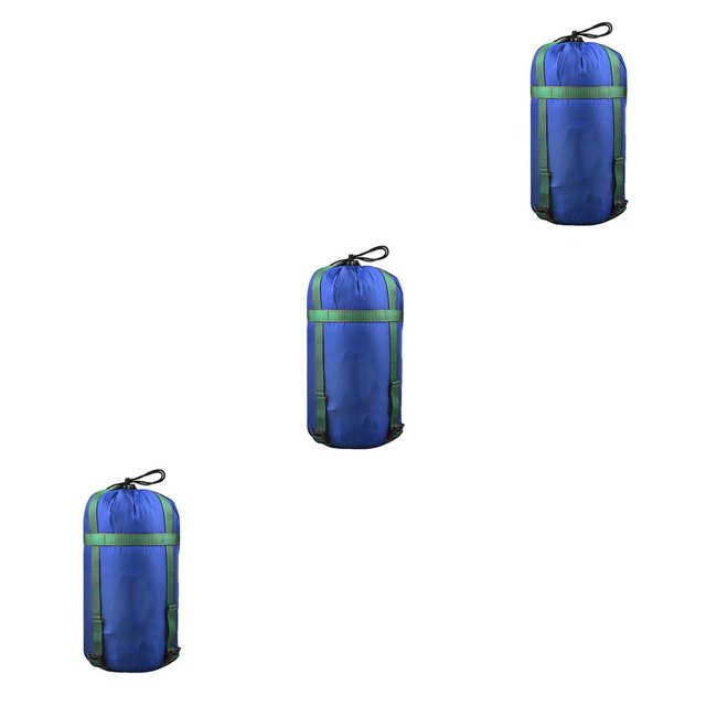 Advancent Bolsa de compresión Hebilla ajustable Uniforme Material de presurización Saco Gel de sílice recubierto de nylon para acampar al aire Cielo azul 3piezas