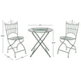 thumbnail image 5 of SAFAVIEH Belen Outdoor Patio 3 Piece Bistro Set, Antique Green, 5 of 9