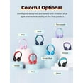 thumbnail image 7 of iClever BTH03 Kids Bluetooth Headphones Safe Volume, Colorful LED Lights, 25H Playtime, Stereo Sound Mic, Bluetooth 5.0, Foldable, On Ear Kids Wireless Headphones for Tablet Airplane, Black, 7 of 7