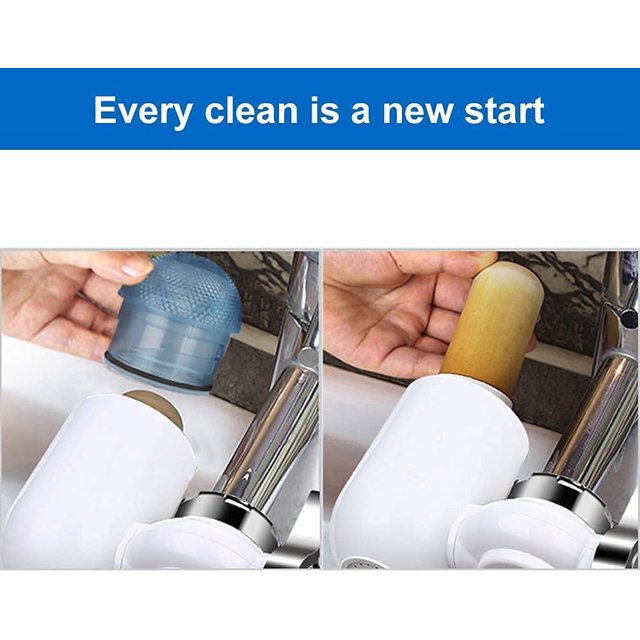 Sistema de filtración de filtro de agua para grifo, materiales ultra absorbentes, grifos estándar compatibles (elemento de filtro de 2 piezas) ZefeiWu 8390606372482