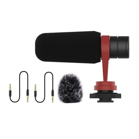 Professional Microphone with Shock Mount For Phone DSLR Camera Smartphone Camera Microphone Lightweight Aluminum