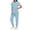 Sky Blue-90228AA, variant on Hearthz Athletic Scrub Set for Women Stretch Scrub Top & Jogger Pants Women Scrub Sets