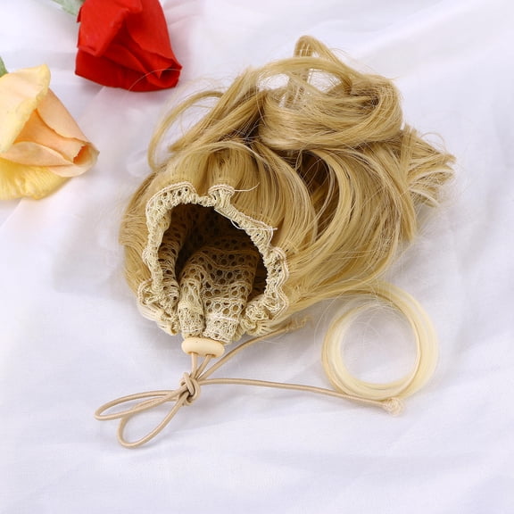 OFFIGAM hair extension scrunchie Ponytail Hair Extensions Golden 1 Pcs