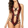 thumbnail image 2 of Women's Sexy Lingerie, Sleep & Lounge on Clearance Plus Size Sexy Lace One-Piece Open File Underwear Bodysuit Sexy Lingerie Under 5$, 2 of 6