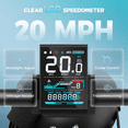 thumbnail image 3 of YareYi Electric Bike for Adults Teens, 500W Fat Tire E-Mountain Bicycle, Class 2 Ebike with Speedometer, 48V 600Wh Removable Battery Dual Suspension UL2849, 16 inch, 3 of 10