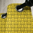 thumbnail image 2 of Ambesonne Funny Faces Grommet Curtain Single Panel, Art Smiling Characters, 50"x60", Dark Army Green Yellow, 2 of 5