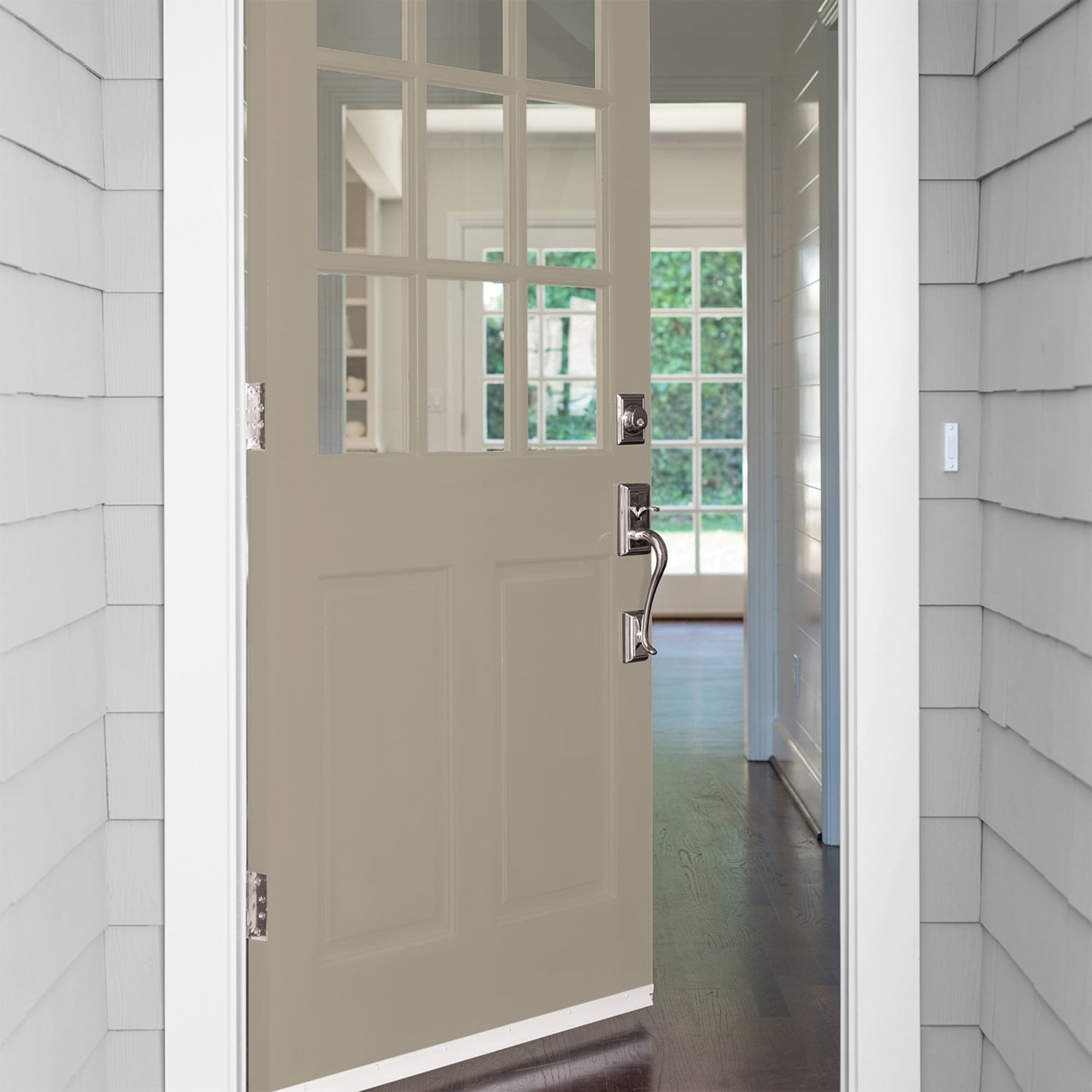 Glidden Fundamentals Stonehenge Greige / Gray, Semi-Gloss Exterior Paint, 1 Quart