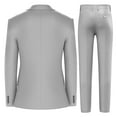 thumbnail image 3 of Antonio Uomo Men’s Suit Set – Classic Fit 3 Piece Blazer Single Breasted Jacket Vest Pants for Business Wedding Dress Suits Lt Grey 54, 3 of 7