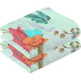 thumbnail image 2 of Dreamtimes 2 Piece Hummingbird Flower Hand Towels for Bath Decorative, Pure Cotton Guest Towels Fingertip Towels for Bathroom Spa Gym,16 x 28 inch, 2 of 7
