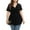 Black, variant on Womens Plus Size Plus Size Cutout Asymmetric Cold Shoulder T-Shirt V-Neck Tops