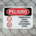 thumbnail image 4 of Diesel Fuel No Smoking No Spanish OSHA Danger Aluminum Sign 14 Inch x 10 Inch - 5 Pack, 4 of 8