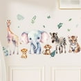 thumbnail image 4 of Jungle Animal Wall Stickers Removable Wild Elephant Lion Giraffe Monkey Wall Art Decal for Baby Kids Room Bedroom Nursery Decor, 4 of 8