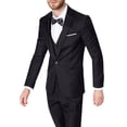 thumbnail image 3 of Men's Slim Fit 2-Piece Suit Set, Business Blazer Jacket and Dress Pants, Formal Wear For Wedding Party and Special Occasions,Black,L, 3 of 6