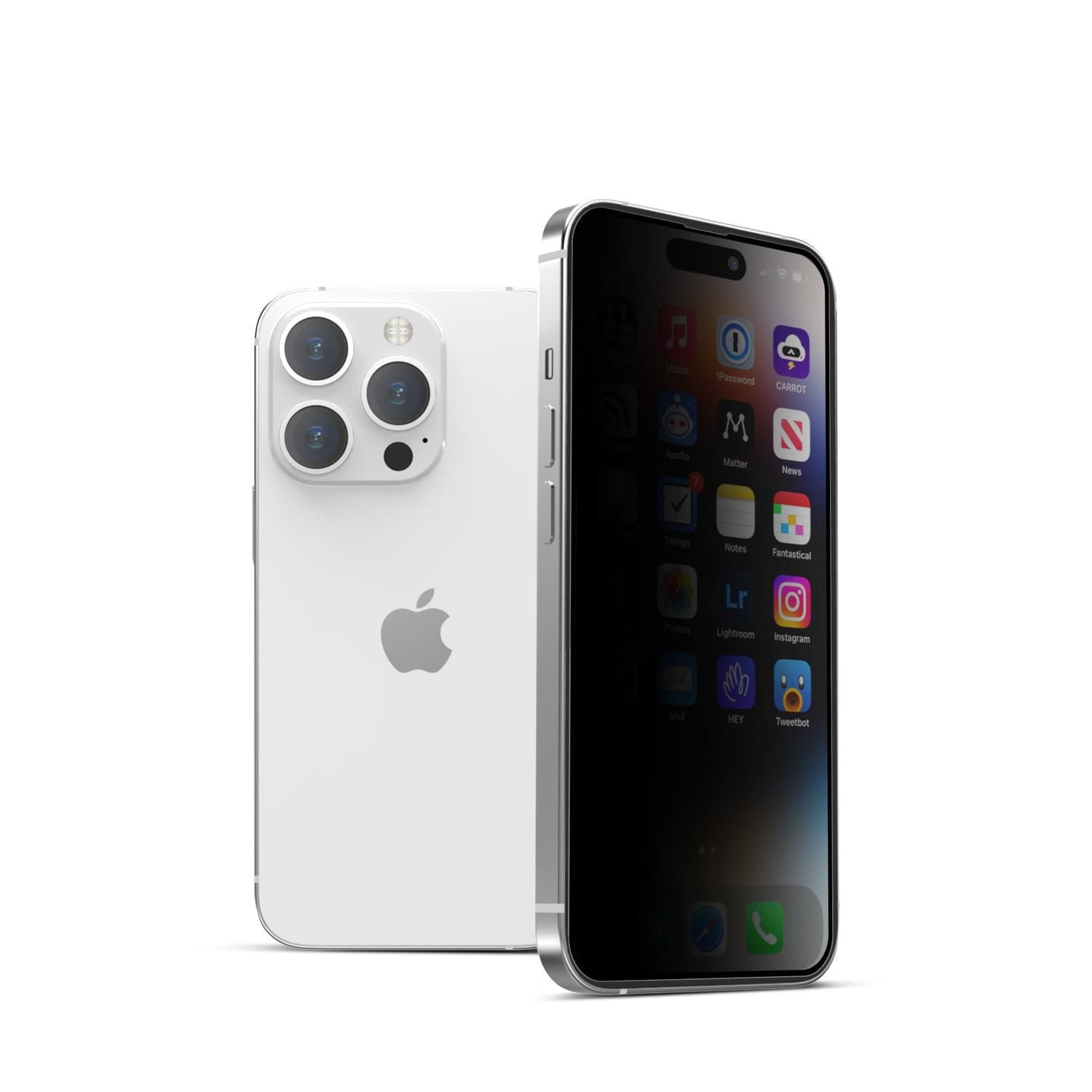 22 cases Protecteur D'écran Verre Privacy iPhone 15 Pro Max