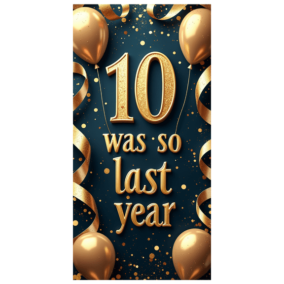 LUUFILx Golden Happy 11th Birthday Backdrop Extravagant Balloon Photo Banner Elegant Party Background for Celebration Anniversary Event Photography Decor