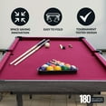 thumbnail image 4 of Hathaway 6-ft Pendleton Portable Pool Table, 72-in l x 36-in w, driftwood finish with burgundy felt, 4 of 7