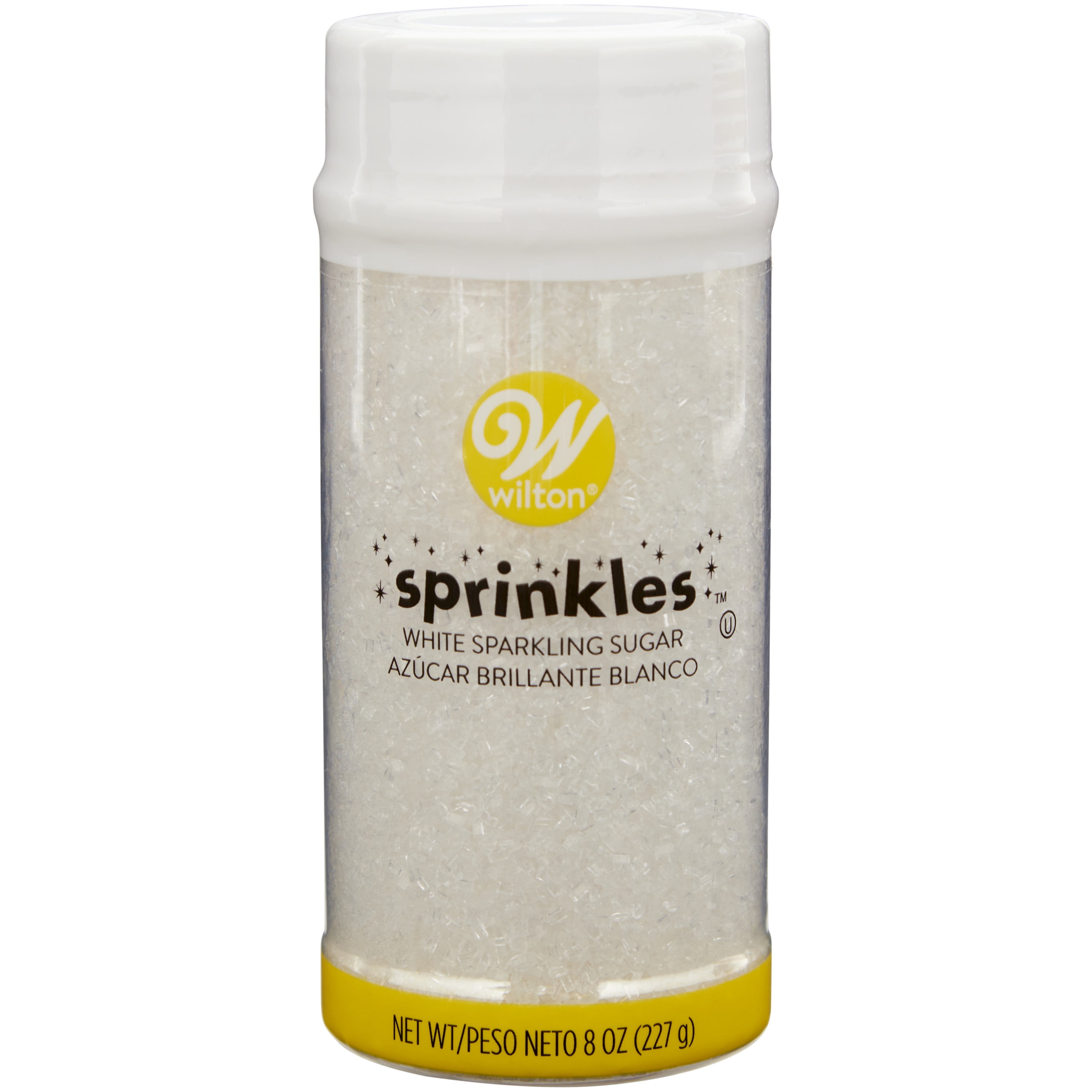Wilton White Sparkling Sanding Sugar Sprinkles, 8 oz.