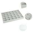 thumbnail image 2 of REGALWOVEN Velvet Accessory Organizer Trays, Holder with Removable Dividers for Drawers Grey 30 Grid Tray, 2 of 7