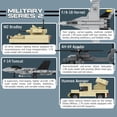 thumbnail image 2 of Apostrophe Games 5 juegos de bloques de construcción militares (728 piezas) F/A-18 Hornet, F-14 Tomcat Fighter Jet, AH-64 Apache Helicopter, M2 Bradley Tank y Humvee Avenger, 2 of 5